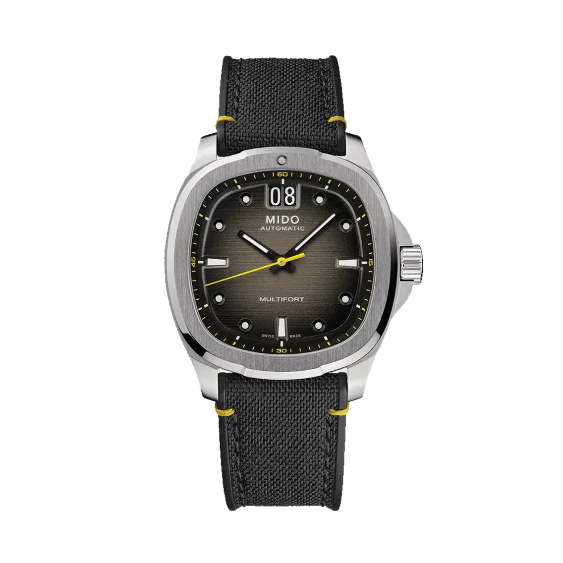 MIDO Multifort TV Big Date 40mm - Grey on Fabric Strap