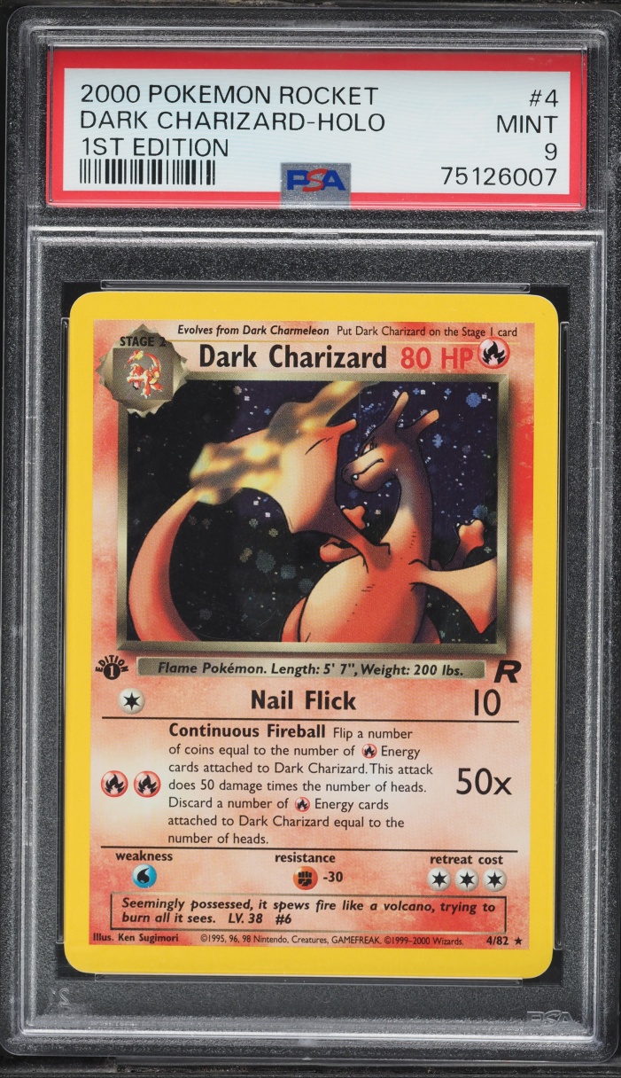Team Rocket 1st Edition Holo Dark Charizard MINT