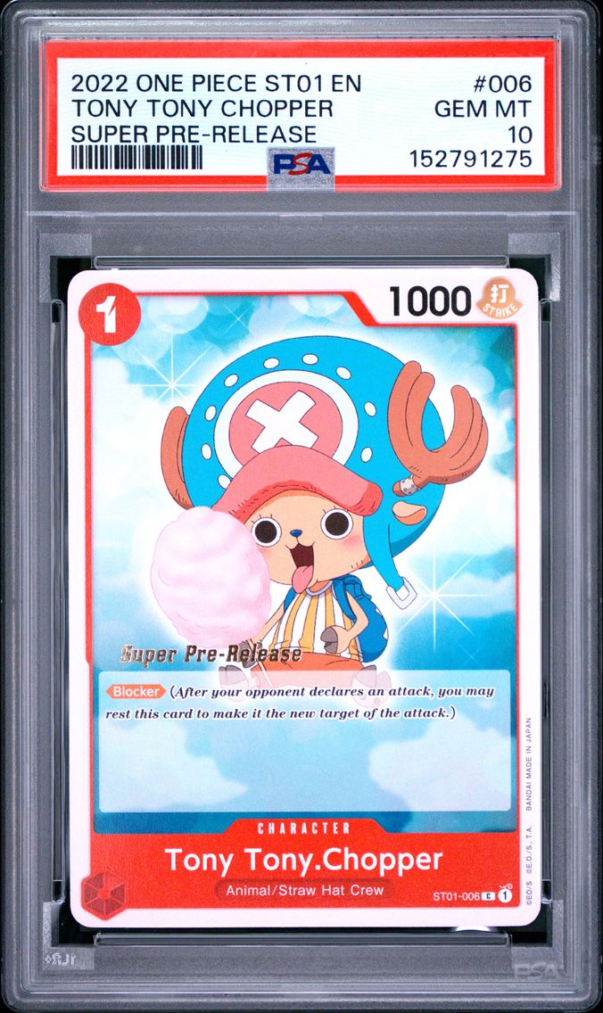 2022 #006 Tony Tony Chopper PSA 10 One Piece Starter Deck ST01-Straw Hat Crew