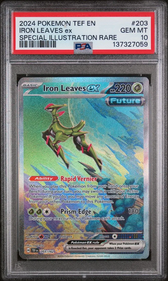2024 #203 Iron Leaves EX PSA 10 Tef EN-Temporal Forces