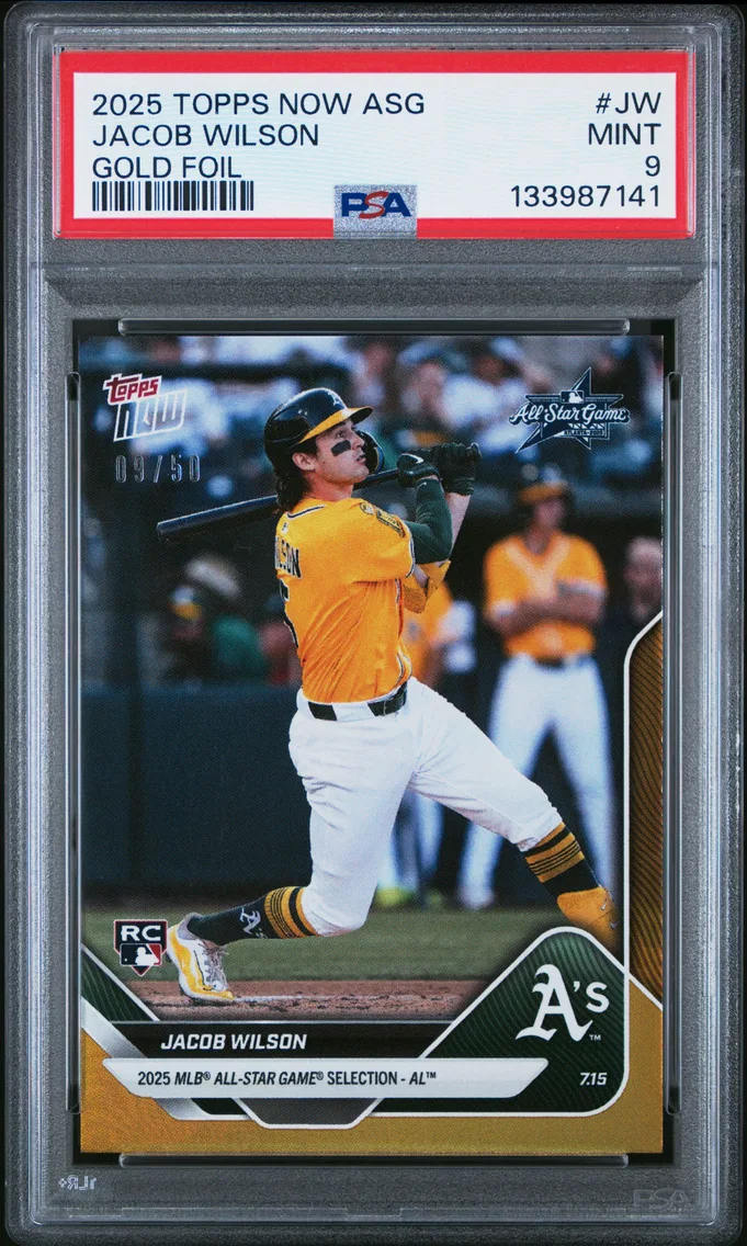 2025 #JW Jacob Wilson PSA 9 Topps Now All-Star Game