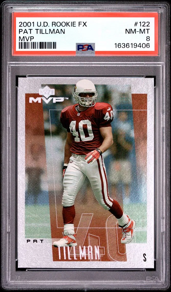 2001 #122 PAT TILLMAN PSA 8 Upper Deck Rookie F/X