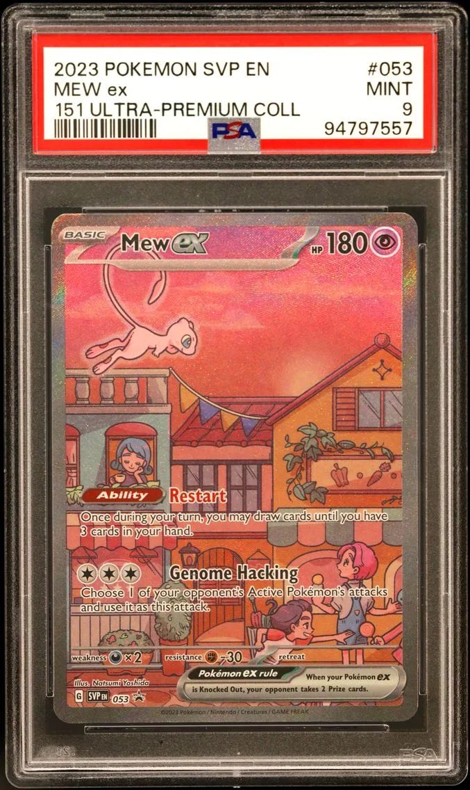 2023 #053 Mew EX PSA 9 Svp EN-SV Black Star Promo