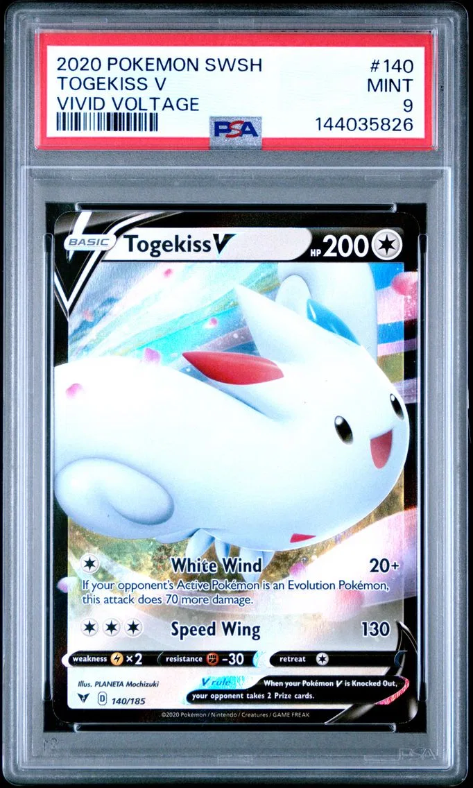 2020 #140 Togekiss V PSA 9 Sword & Shield Vivid Voltage Pokemon