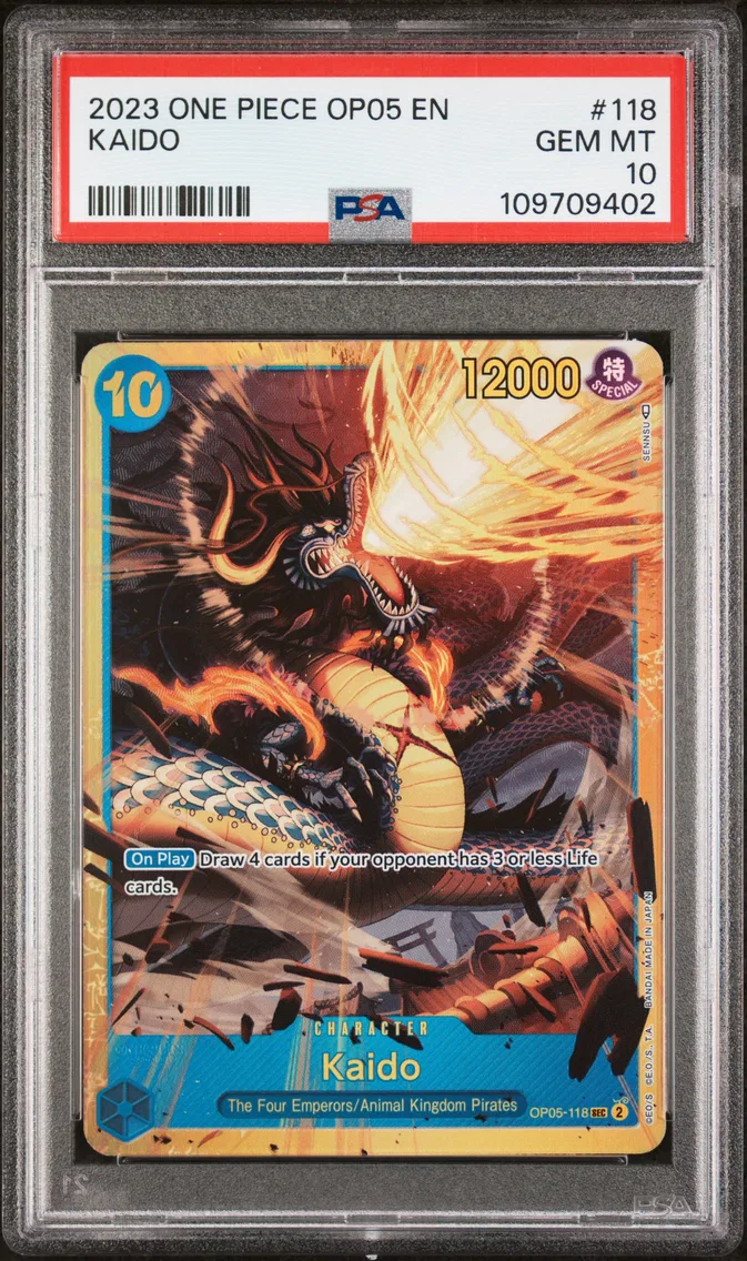 2023 #118 Kaido PSA 10 One Piece OP05-Awakening of the New Era