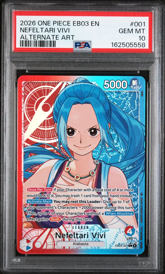 2026 #001 Nefeltari Vivi PSA 10 One Piece EB03-Extra Booster -One Piece Heroines Edition-