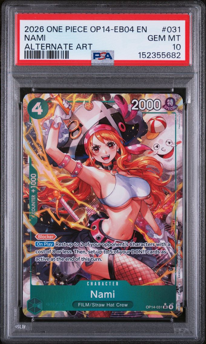 2026 #031 Nami PSA 10 One Piece OP14-EB04-the Azure Sea's Seven