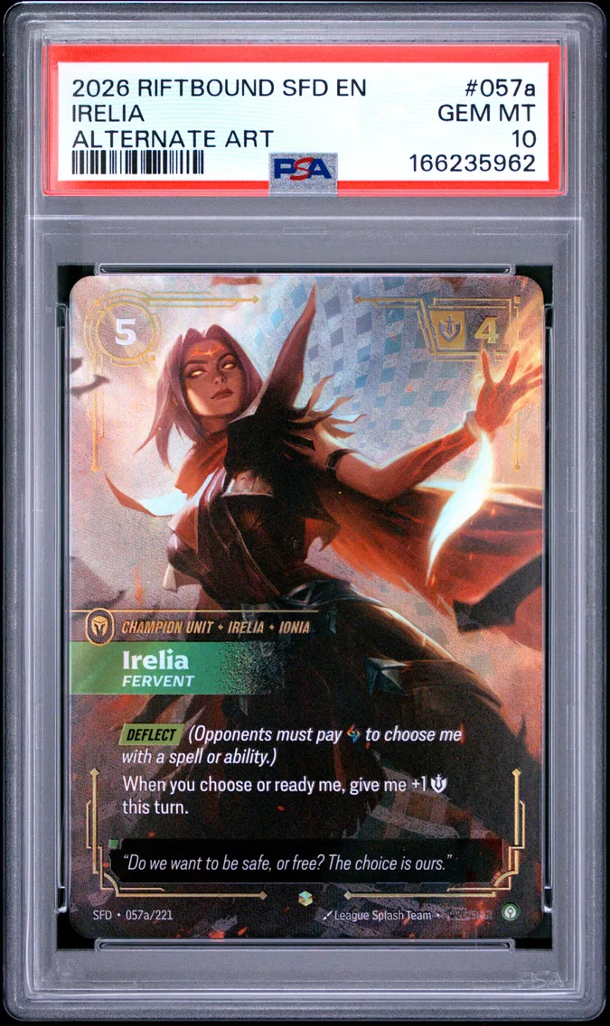 2026 #057a Irelia - Fervent PSA 10 Riftbound: League of Legends Sfd-Spiritforged