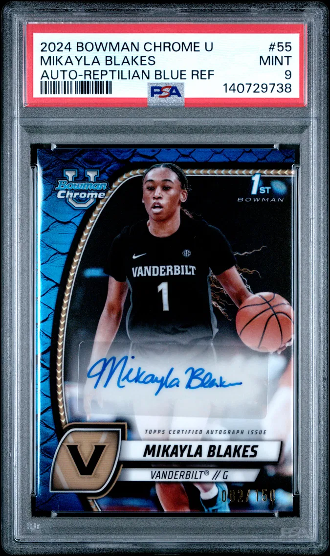 2024 #55 Mikayla Blakes PSA 9 Bowman Chrome University