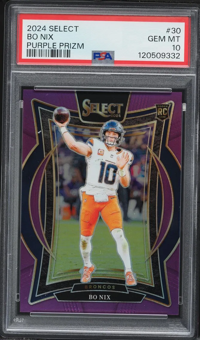 2024 #30 Bo Nix PSA 10 Panini Select Football