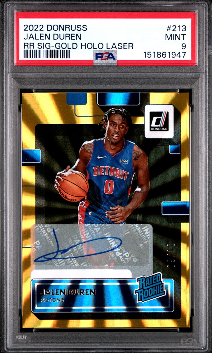 2022 #213 Jalen Duren PSA 9 Rate