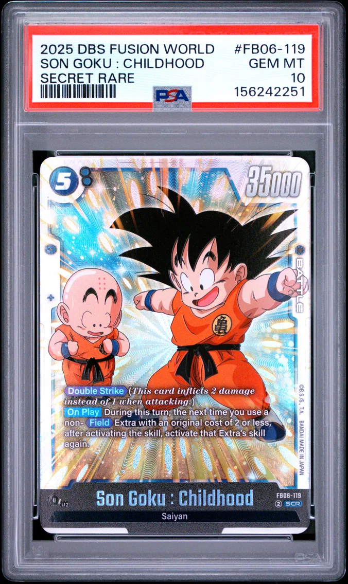 2025 #FB06-119 Son Goku : Childhood PSA 10 Dragon Ball Super Card Game Fusion World Rivals Clash