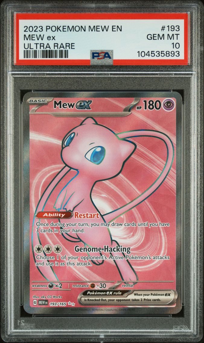 2023 #193 Mew EX PSA 10 Mew EN-151 Pokemon