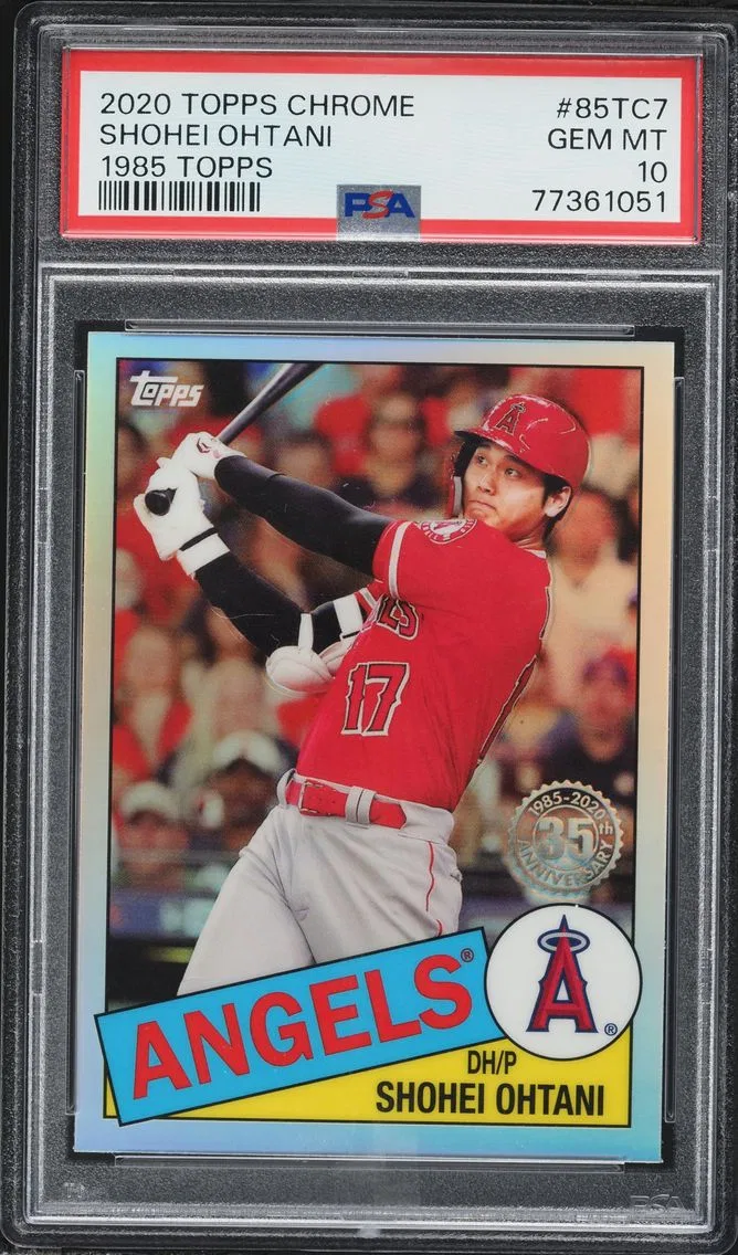 2020 #85TC7 Shohei Ohtani PSA 10 Topps Chrome 1985 Topps Baseball