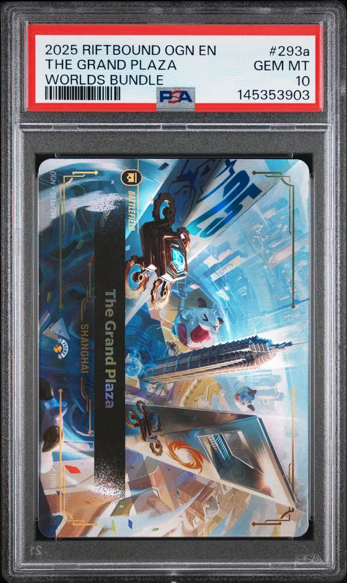 2025 #293a The Grand Plaza PSA 10 Riftbound: League of Legends Ogn-Origins