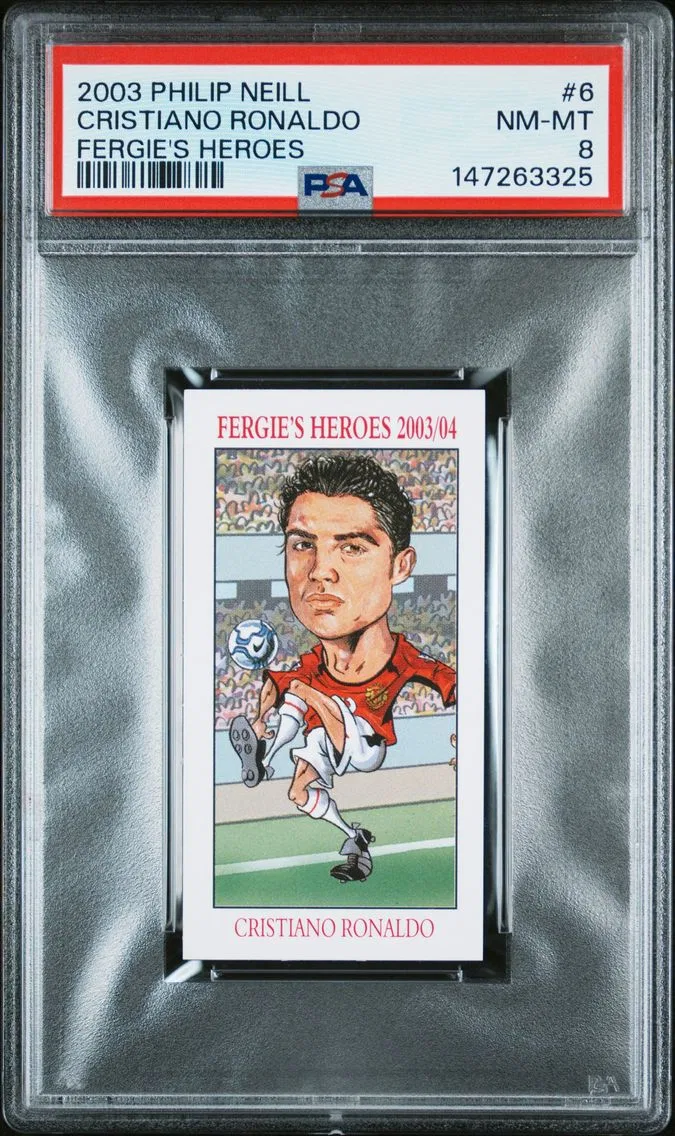 2003 #6 Cristiano Ronaldo PSA 8 Philip Neill Fergie's Heroes