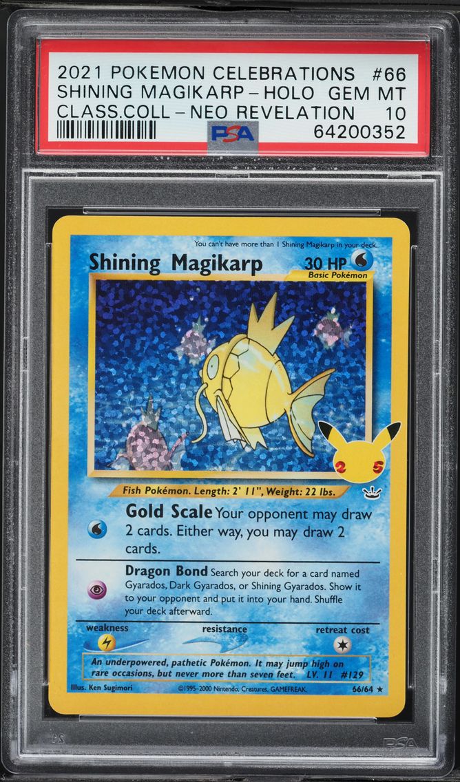 2021 #66 Shining Magikarp-Holo PSA 10 Celebrations Classic Collection Pokemon