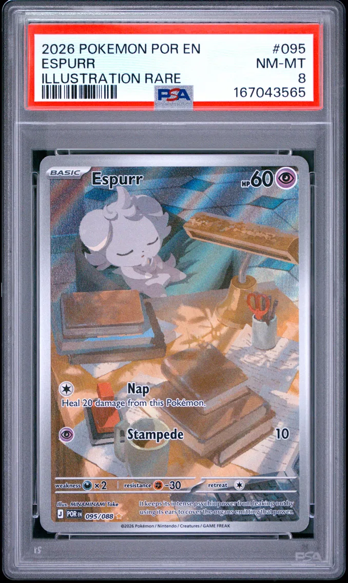 2026 #095 Espurr PSA 8 Por EN-Pe