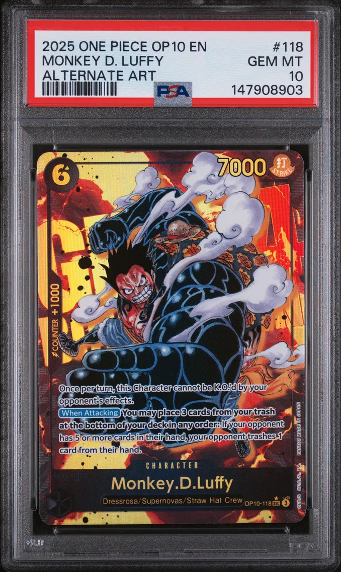 2025 #118 Monkey D. Luffy PSA 10 One Piece OP10-Royal Blood