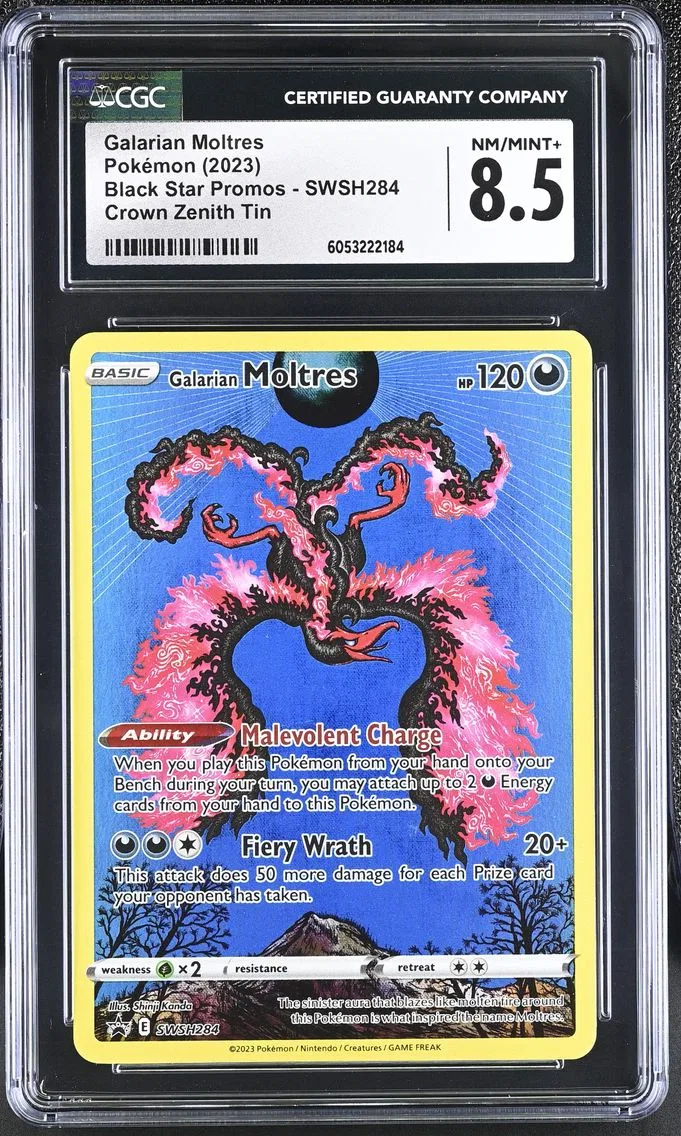 2023 #SWSH284 Galarian Moltres CGC 8.5 Black Star Promos - Sword & Shield - English