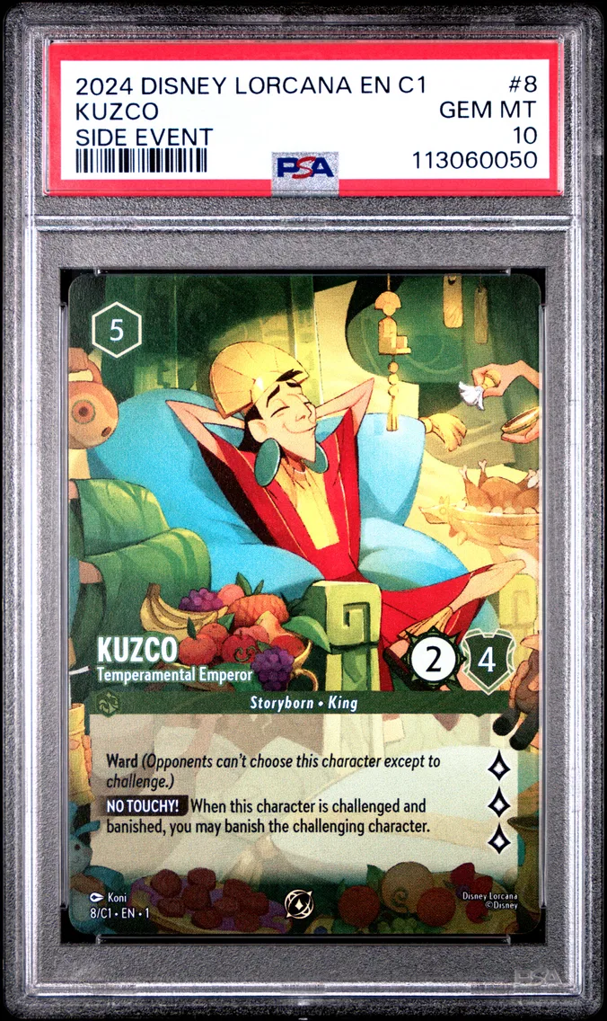 2024 #8 Kuzco - Temperamental Emperor PSA 10 Disney Lorcana EN C1-Lorcana Challenge Promo