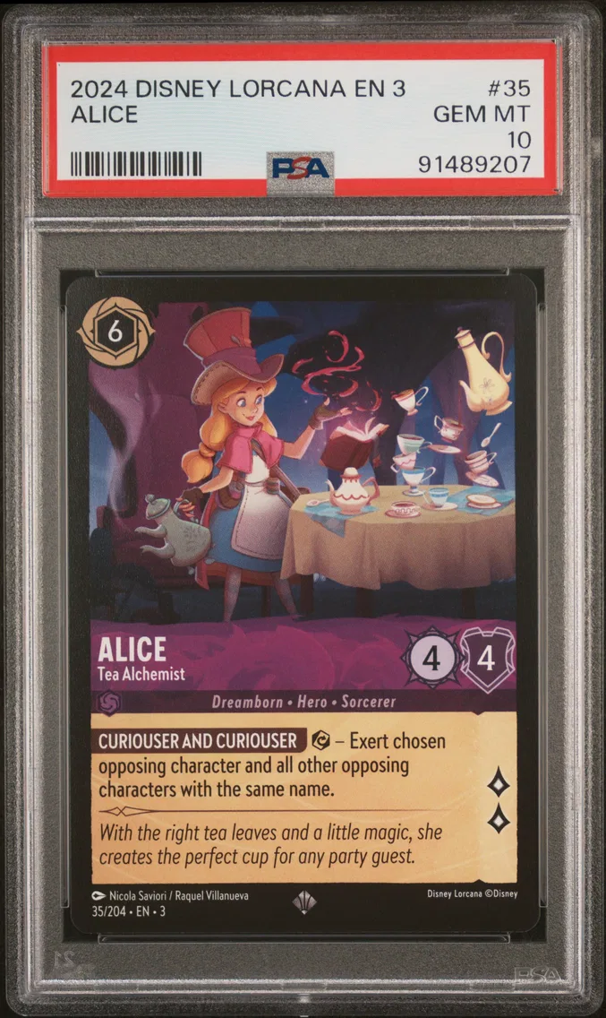 2024 #35 Alice - Tea Alchemist PSA 10 Disney Lorcana EN 3-Into the Inklands