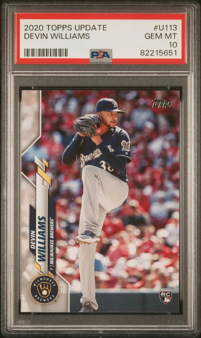 2020 #U113 Devin Williams PSA 10 Topps Update