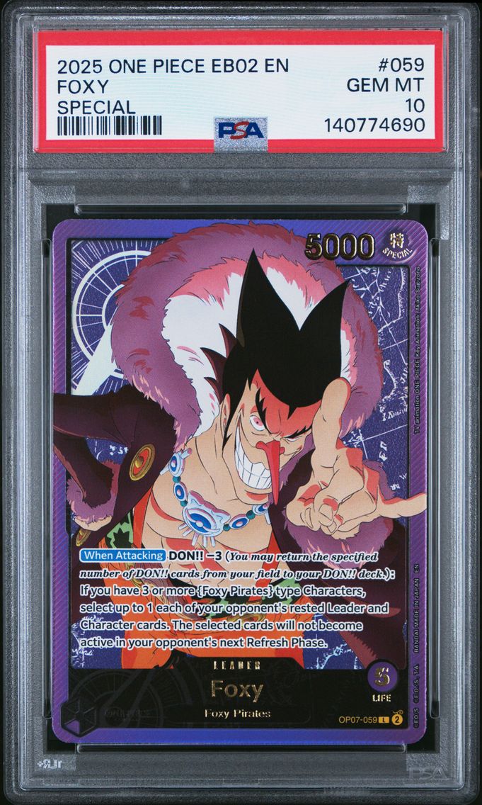 2025 #059 Foxy PSA 10 One Piece 