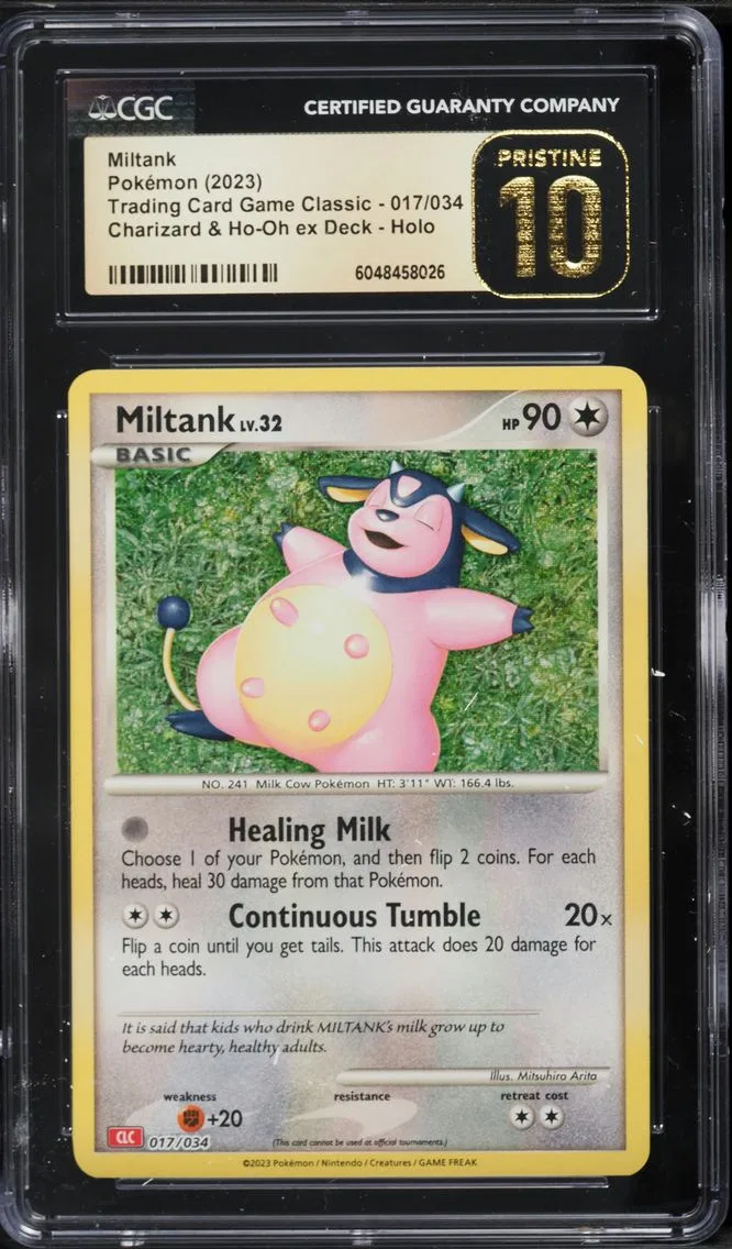 2023 #017 Miltank CGC 10 Pristine Trading Card Game Classic - CLV, CLC, CLB - English Pokemon
