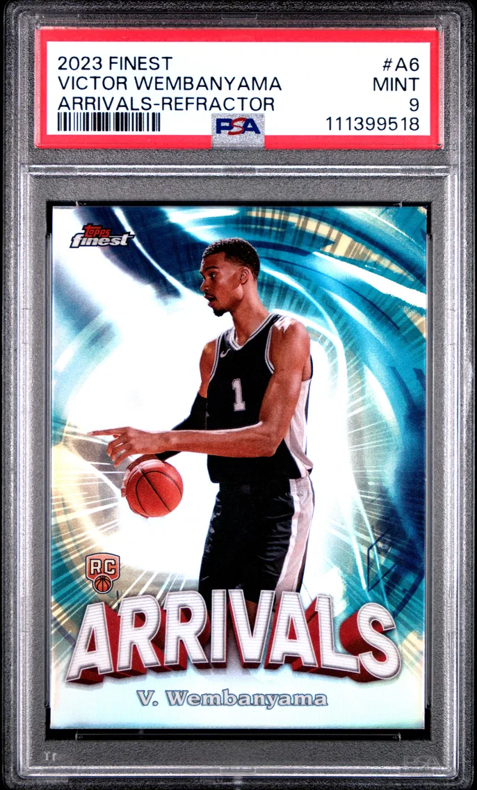 2023 #A6 Victor Wembanyama PSA 9 Topps Finest Arrivals