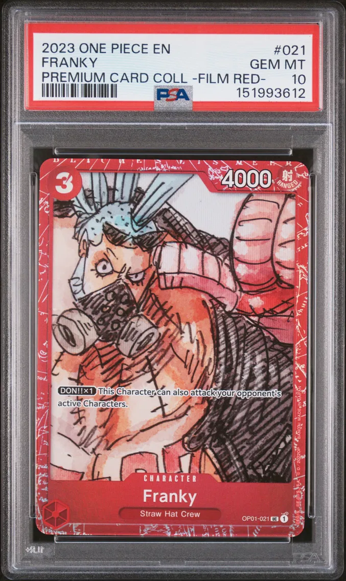 2023 #021 Franky PSA 10 One Piece Premium Card Collection -One Piece Film Red-