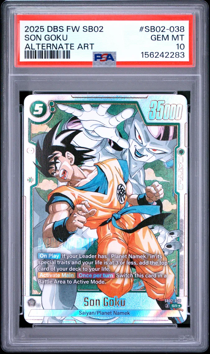 2025 #SB02-038 Son Goku PSA 10 Dragon Ball Super Card Game Fusion World Manga Booster 02