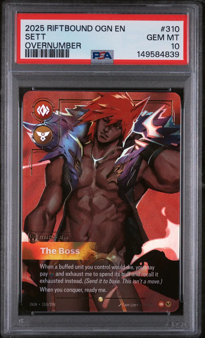 2025 #310 Sett - the Boss PSA 10 Riftbound: League of Legends Ogn-Origins