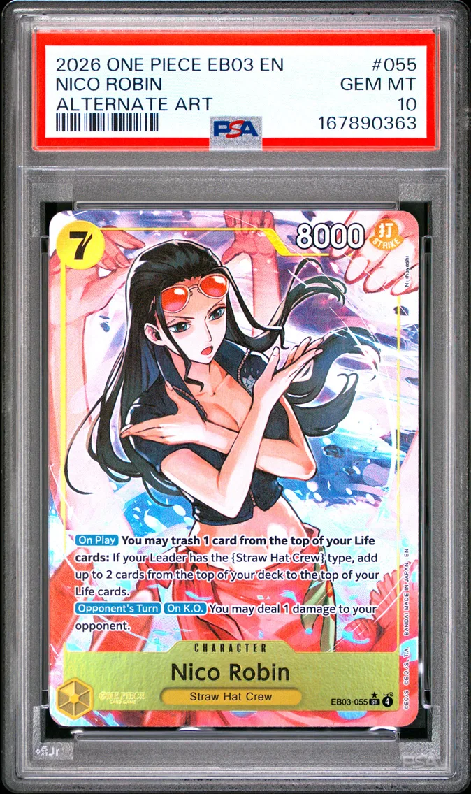 2026 #055 Nico Robin PSA 10 One Piece EB03-Extra Booster -One Piece Heroines Edition-