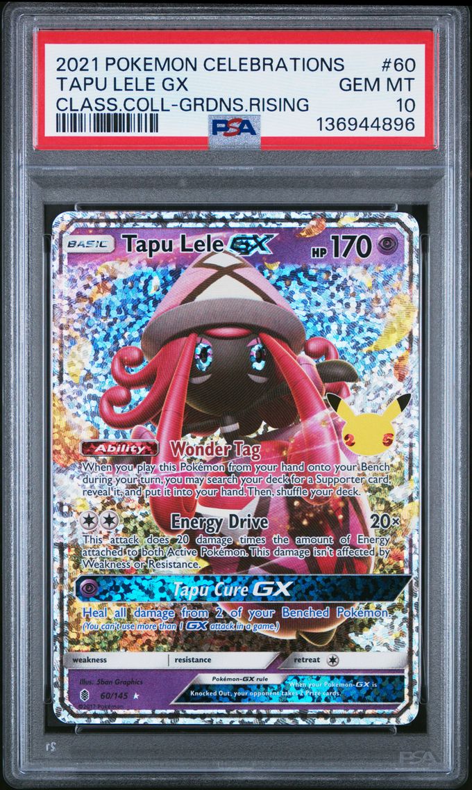 2021 #60 Tapu Lele GX PSA 10 Celebrations Classic Collection Pokemon