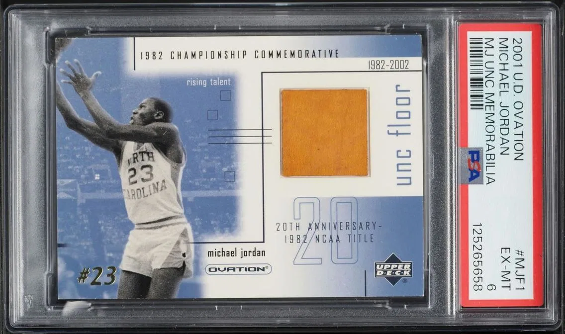 2001 #MJF1 Michael Jordan PSA 6 Upper Deck Ovation UNC RELIC