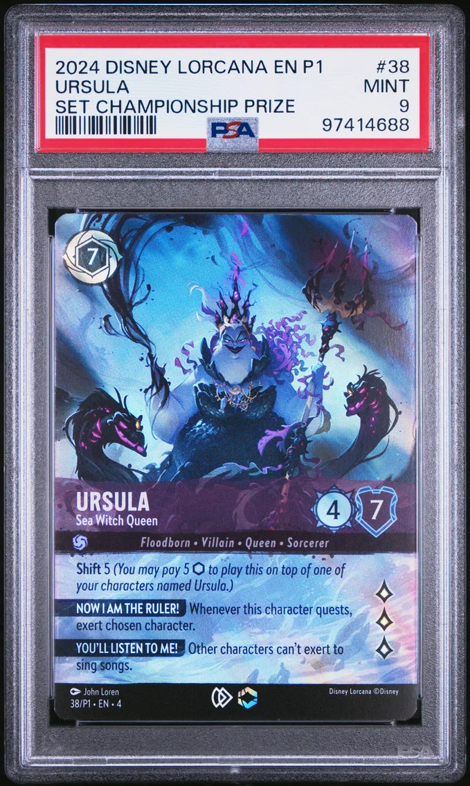 2024 #38 Ursula - Sea Witch Queen PSA 9 Disney Lorcana EN P1-Promo