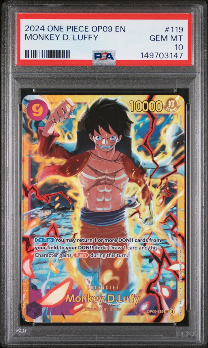 2024 #119 Monkey D. Luffy PSA 10 One Piece OP09-Emperors in the New World