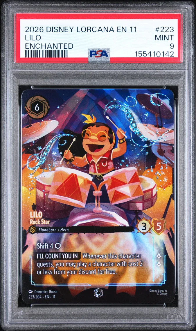 2026 #223 Lilo - Rock Star PSA 9 Disney Lorcana EN 11-Winterspell