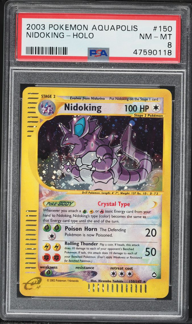 2003 #150 Nidoking-Holo PSA 8 Aq