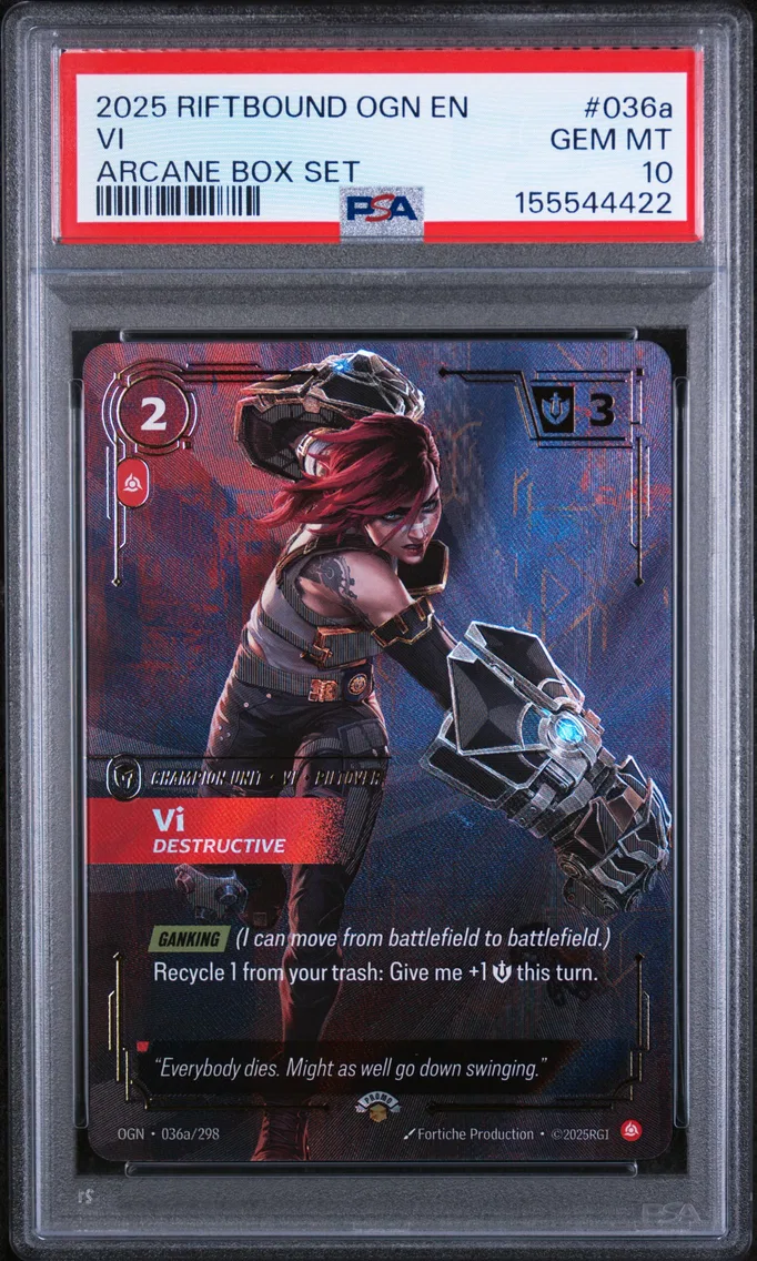 2025 #036a VI - Destructive PSA 10 Riftbound: League of Legends Ogn-Origins