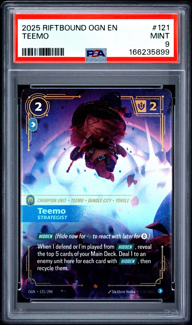 2025 #121 Teemo - Strategist PSA 9 Riftbound: League of Legends Ogn-Origins