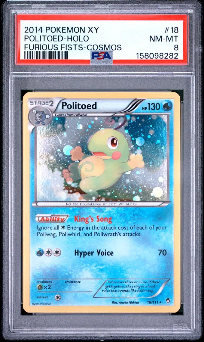 2014 #18 Politoed-Holo PSA 8 XY