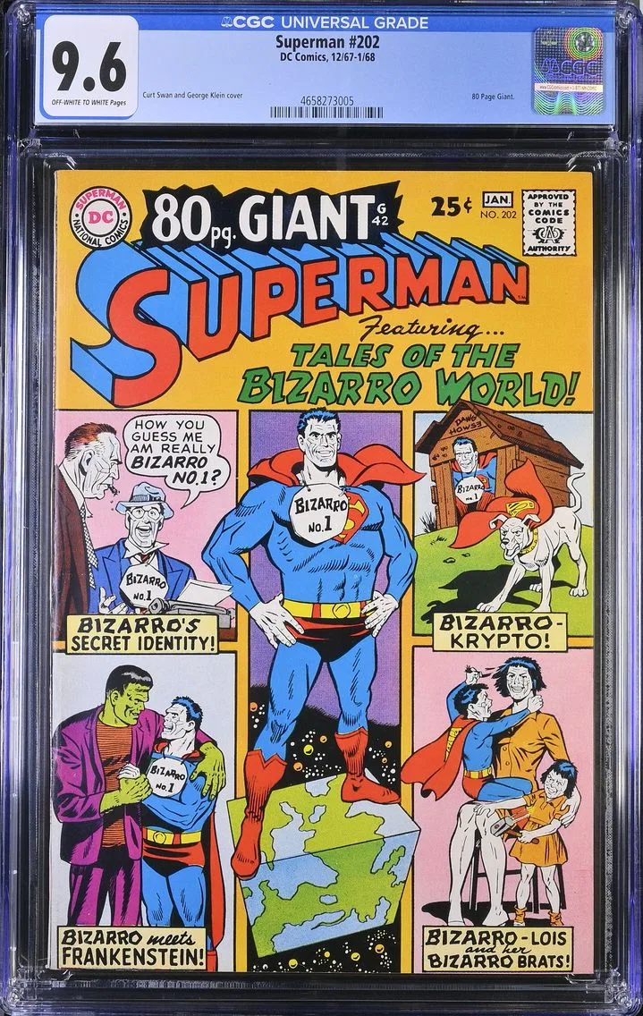 1968 #NA 1968 Superman #202 CGC 9.6 DC Comics CGC 9.6