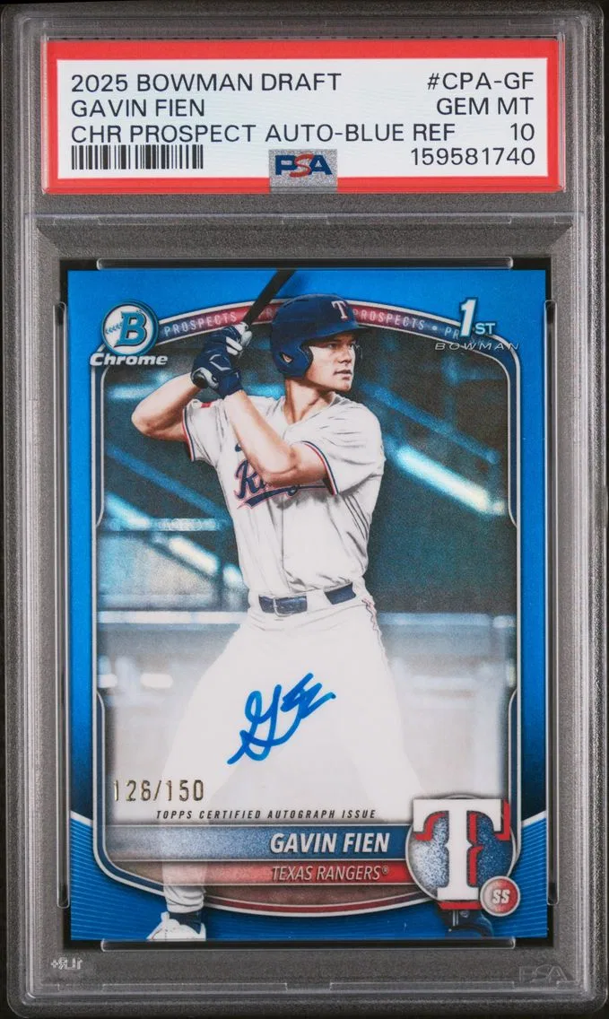 2025 #CPA-GF Gavin Fien PSA 10 Bowman Draft Chrome Prospect Autographs