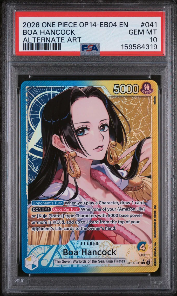 2026 #041 Boa Hancock PSA 10 One Piece OP14-EB04-the Azure Sea's Seven