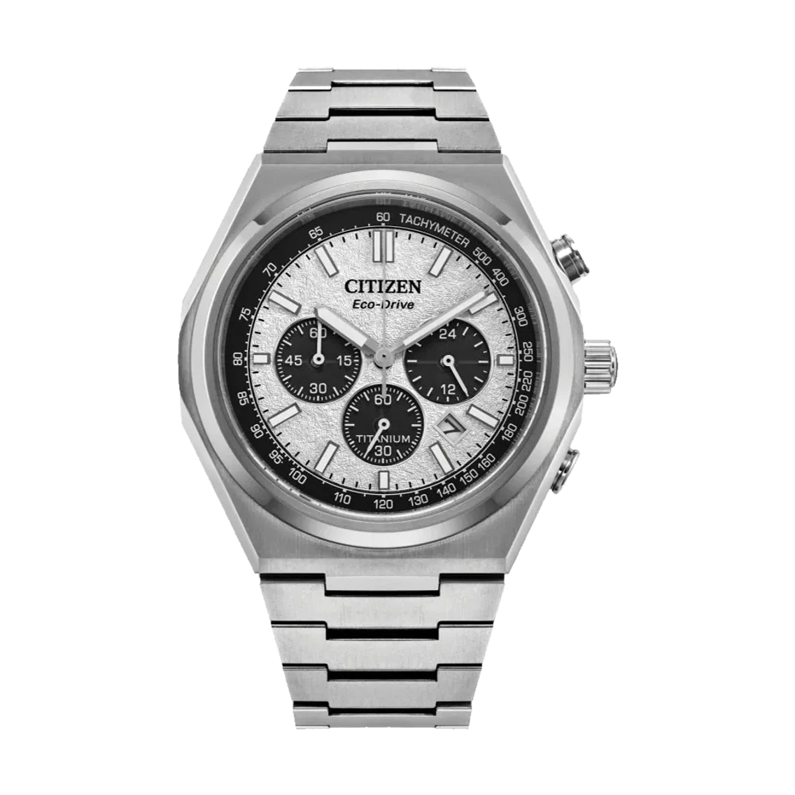 Citizen Zenshin Chrono Super Titanium 42.4mm - Silver on Bracelet