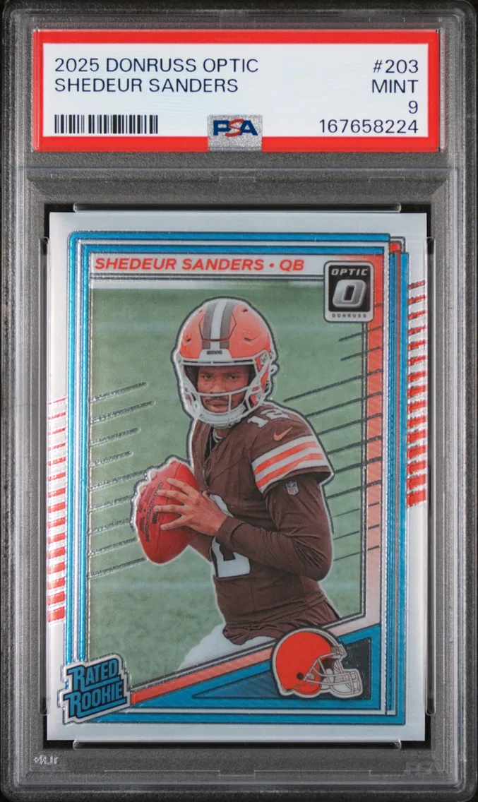 2025 #203 Shedeur Sanders PSA 9 Panini Donruss Optic