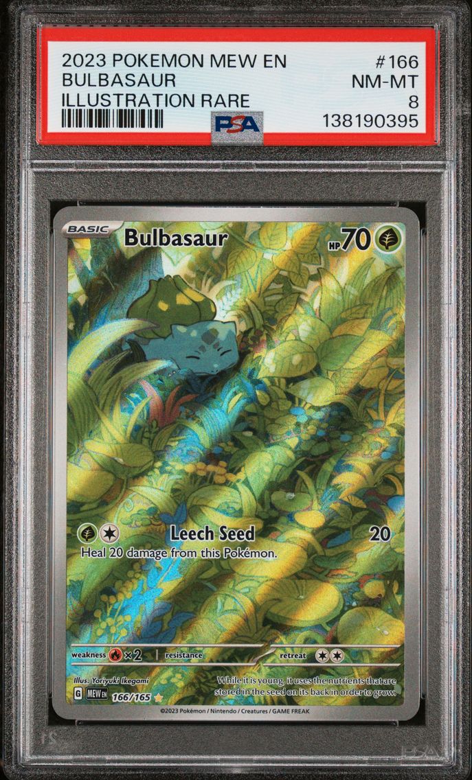 2023 #166 Bulbasaur PSA 8 Mew EN-151 Pokemon