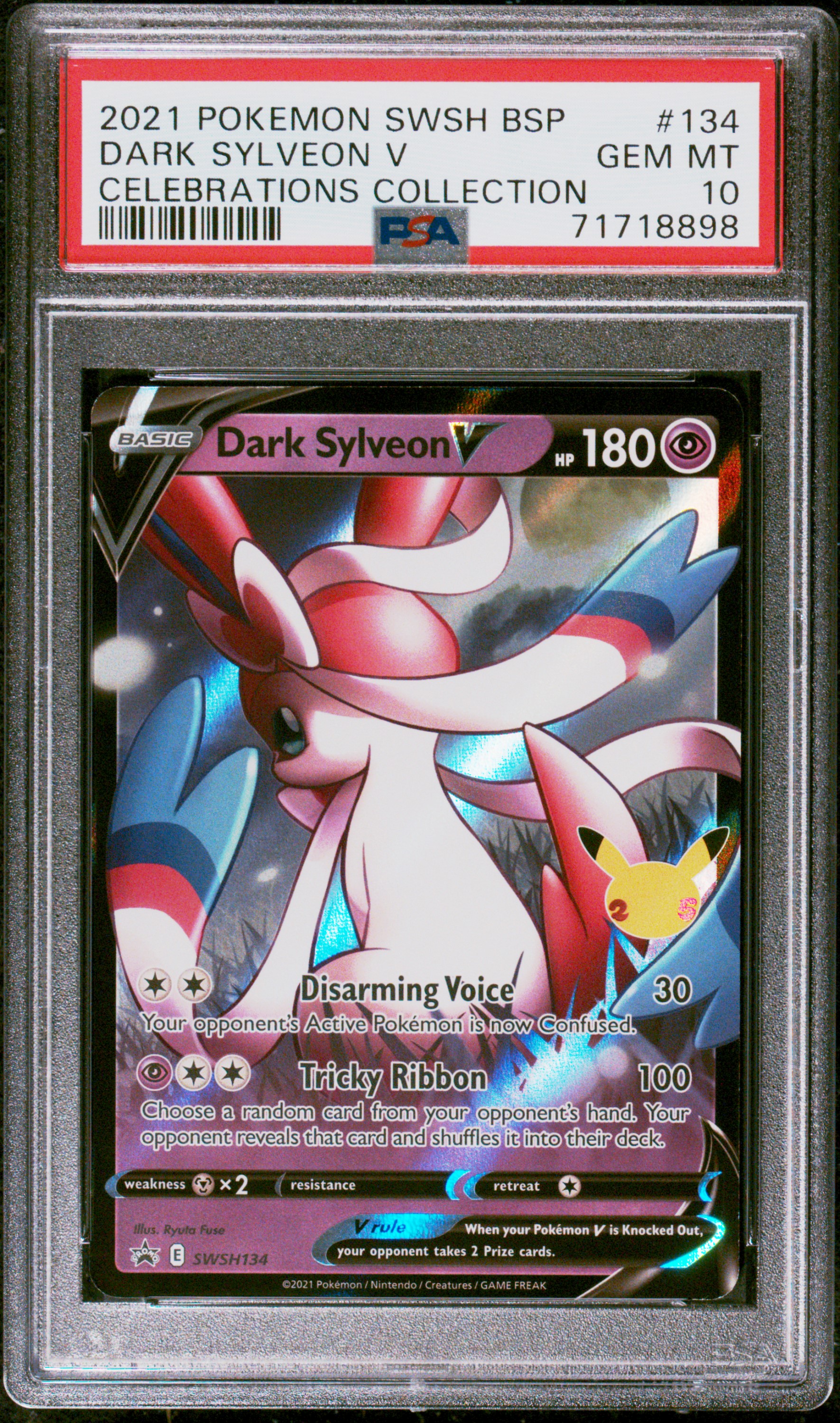 2021 #134 Dark Sylveon V PSA 10 Swsh Black Star Promo